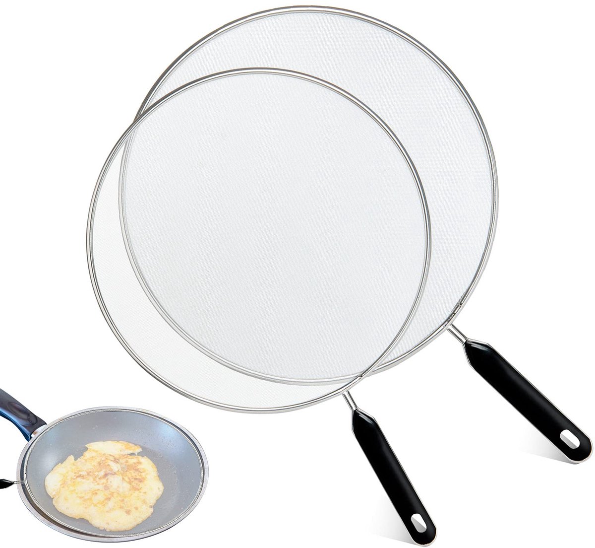 Ibenzoa® Essentiële Roestvrijstalen Spatbescherming Set voor Veilig Koken - 2 Maten Beschikbaar