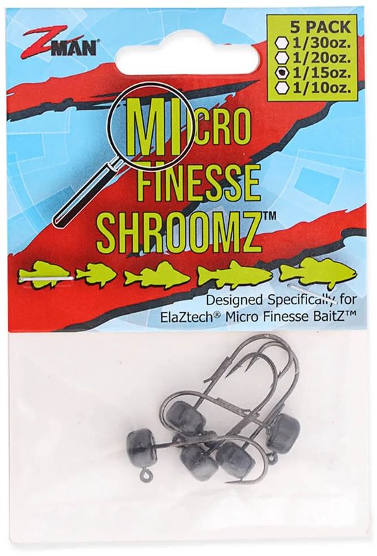Z-Man Micro Finesse Shroomz Zwart 1.4g / #6 van Z-man — afbeelding 2