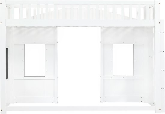 Lit mezzanine Sweiko - 90 x 200 cm - Protection contre les chutes - Pin et MDF - Wit
