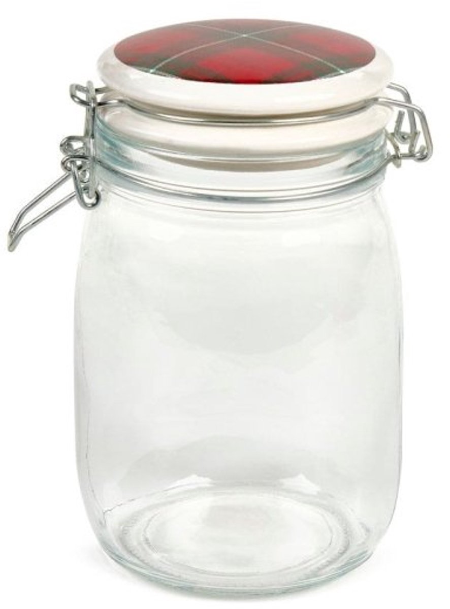 voorraadpot tartan glas - 1000 ml - nuvole di Stoffa