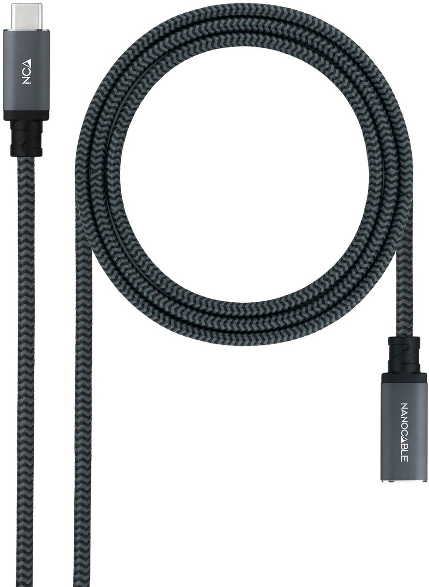 Nanocable 10.01.4501-COMB USB-kabel USB 3.2 Gen 2x2 1 m USB C Zwart