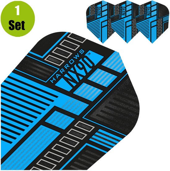 Harrows Prime NX90 Dartflights - Blauw van Harrows — afbeelding 2