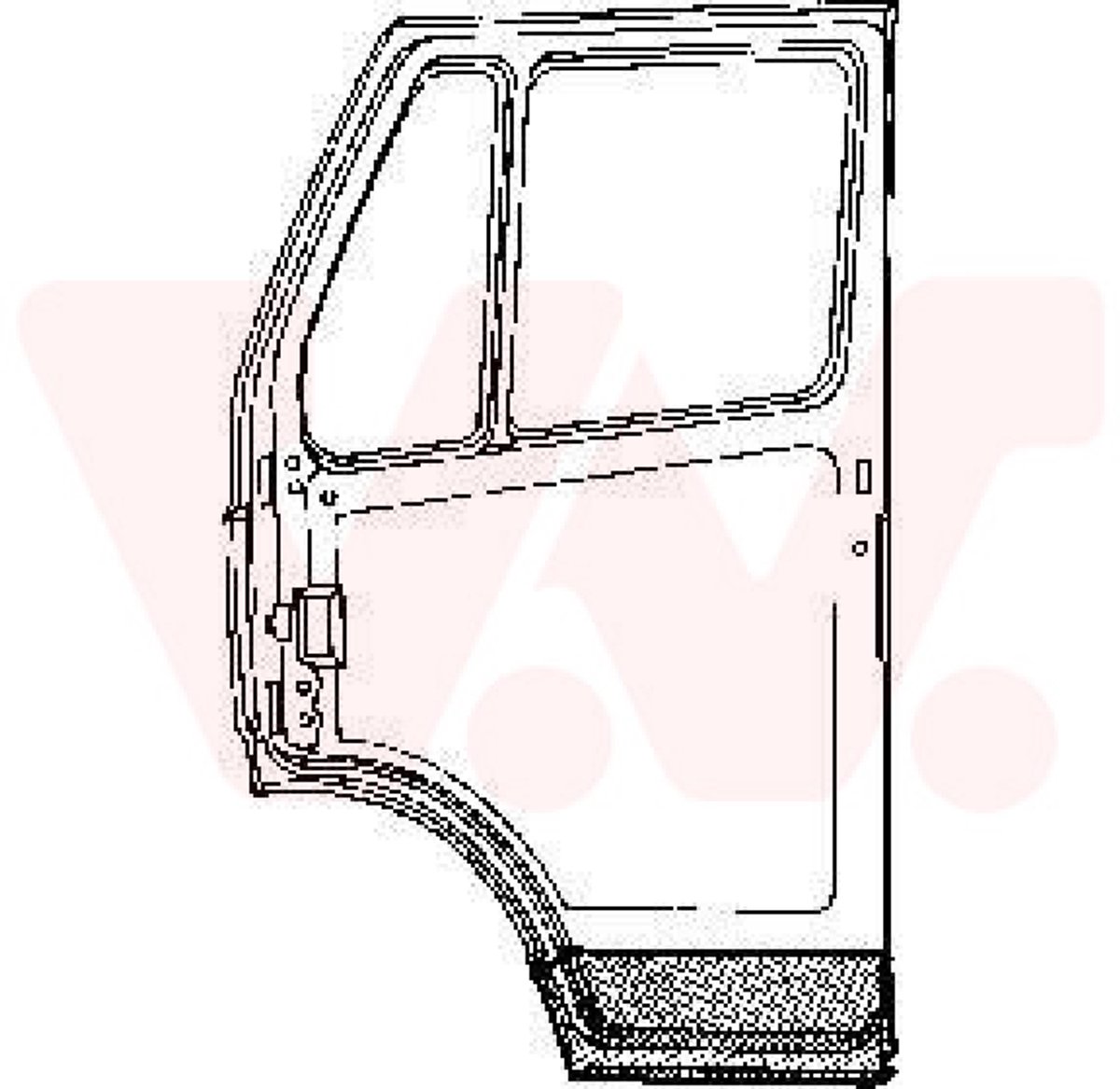 Van Wezel - PLAATWERKPANELEN AUTODEUR VOOR MERCEDES BENZ BUS 207-410 1977-1995 DUR549096VWAN