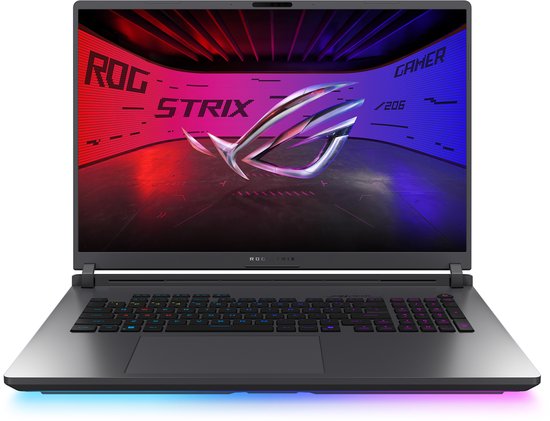 ASUS ROG Strix G18 G815LP-S9055W Intel Core Ultra 9 275HX Laptop 45,7 cm (18") WQXGA 32 GB DDR5-SDRAM 2 TB SSD NVIDIA GeForce RTX 5070 Wi-Fi 7 (802.11be) Windows 11 Home Nederlands Zwart, Grijs