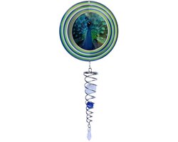 Windspinner, Spin Art Peacock/Pauw Artist Crystal Tail, ACTPEAC