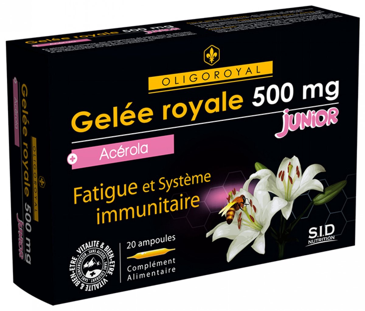 Goedkoopste S.I.D Nutrition Oligoroyal Royal Jelly 500 mg Acerola Junior 20 Ampullen