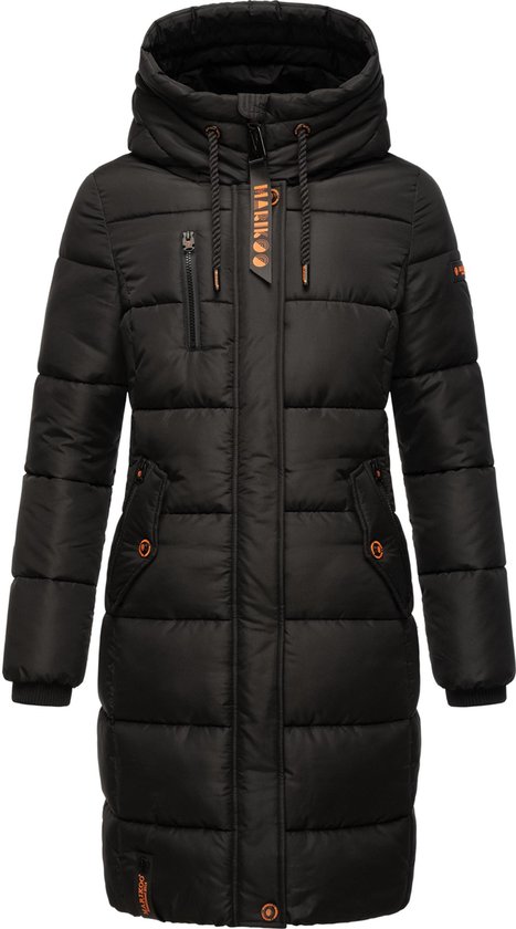 Marikoo Yuikoo - Veste d'hiver confortable et coupe-vent Femme - Adulte - À capuche - noir - XXL