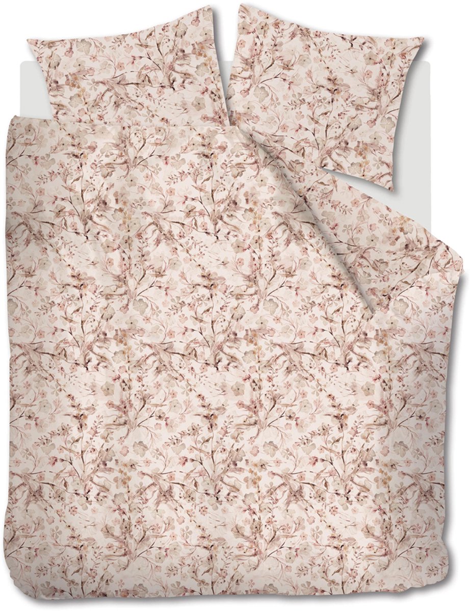 Riviera Maison Blushing Blooms dekbedovertrek - Lits-Jumeaux - 240x200/220 - Roze