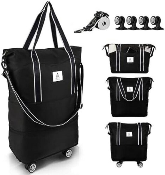 Sac De Voyage Avec Roulettes Amovibles - Sac Sport Pliable Extensible Week-End