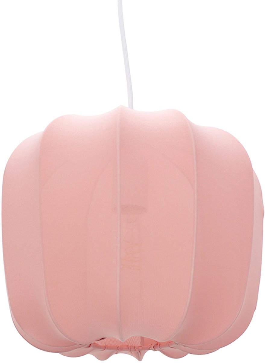 Olucia - DEBORAH - Hanglamp - Roze / Wit - Vorm: Ovaal