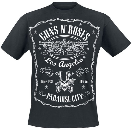 Guns N' Roses Paradise City Label Unisex T-shirt - zwart - XL
