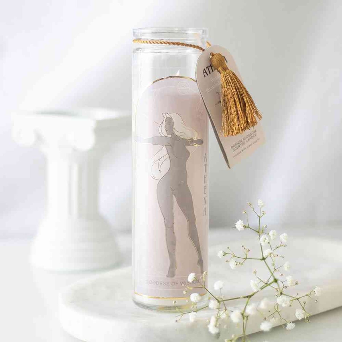 Something Different Athena Goddess Tube with Clear Quartz Crystals Geurkaars - Multicolours