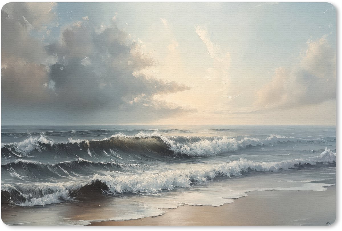 Muismat 27x18 cm - Mousepad Strand - Zee - Zonsondergang - Muismatten