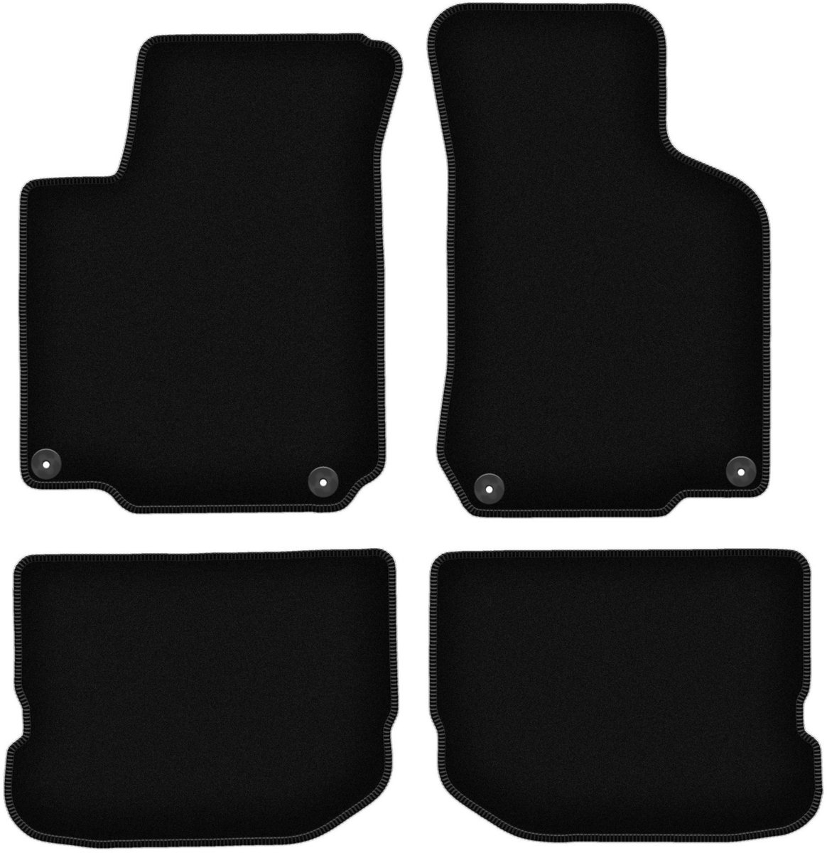 BASIC zwarte veloursmatten voor: Volkswagen Bora variant, stationwagen, sedan (1997-2005)