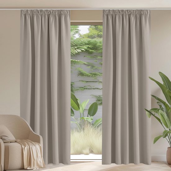 KGORGE Gordijnen Kant en Klaar, Verduisterende Gordijnen, Warmte- en Koude- Isolerende Thermische, Geschikt voor Woonkamer, Slaapkamer met Ringen,200B x 210H cm (1 Panelen),Salingroen KGORGE Gordijnen Kant en Klaar, Verduisterende Gordijnen, Warmte- en Koude- Isolerende Thermische, Geschikt voor Woonkamer, Slaapkamer met Ringen,200B x 210H cm (1 Panelen),Salingroen