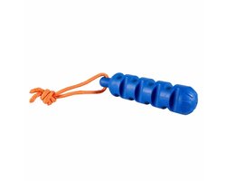 Coockoo Groovy Grip Hondenspeeltje - Kauw- en Trekspeeltje met Touw - Stevig Kunststof - Blauw/Oranje