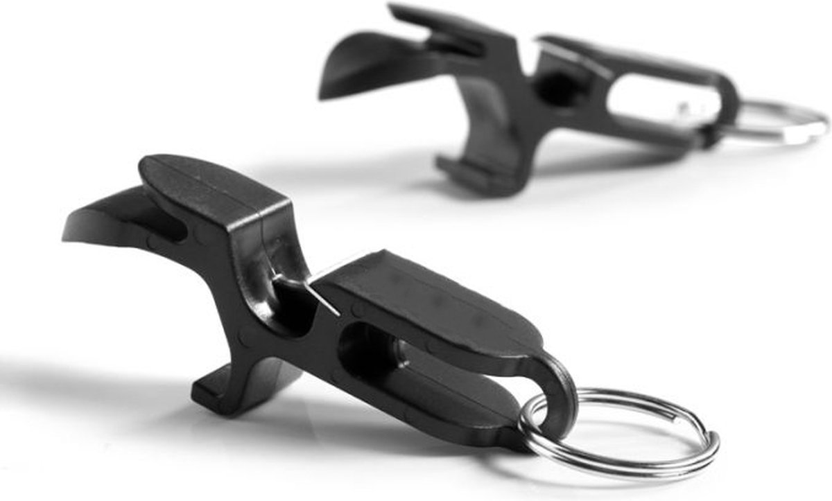 Shotgun tool - Bieropener - Flesopener - Blikopener - Flesopener - Blikopener - Biershotgun - Zwart