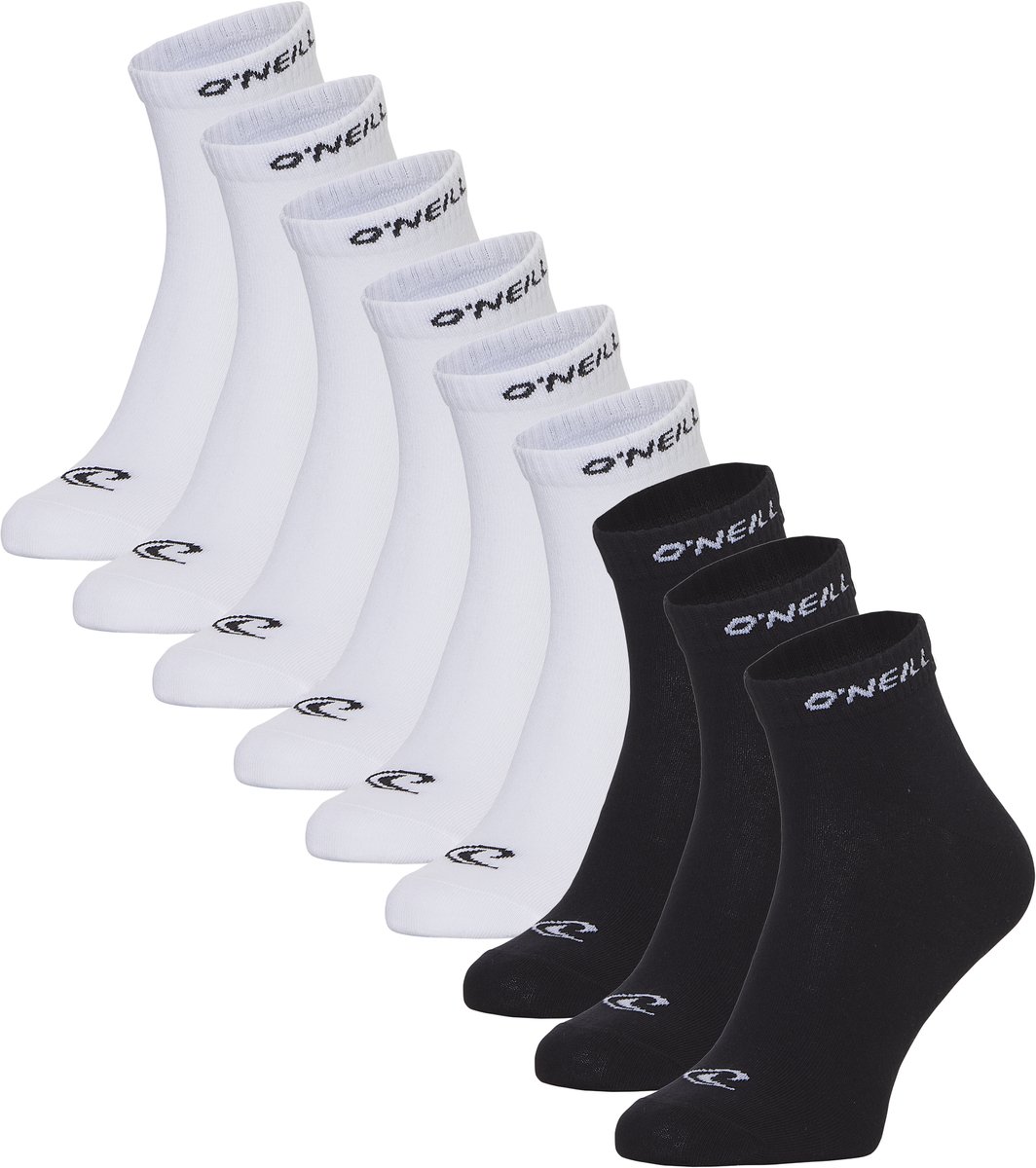 O’Neill Heren Dames Enkelsokken Quarter Sokken 9-Pack Wit