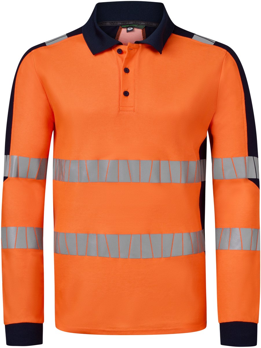 HAVEP Polo High Visibility+ 10079 - Fluo Oranje/Marine - 2XL