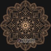 Schilderij - Mandala, bruin , 3 maten , Wanddecoratie