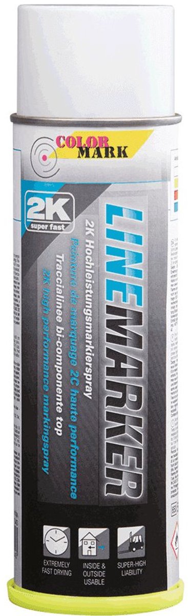 Colormark Linemarker 2-componenten markeerverf, wit, 500 ml