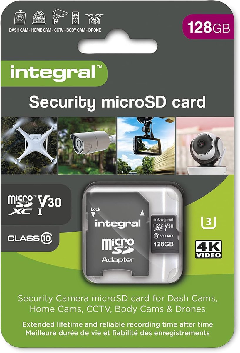 128 GB Micro SD Beveiligingskaart voor Dash-Cams en Beveiligingssystemen – High Endurance en Betrouwbare Opnames