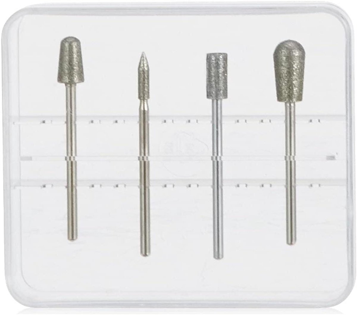Diamond Cutter Set 4 Diamond Attachments for Manicure and Pedicure Devices for Removing Calluses and Corns and Trimming Nails Foot Care Nail Care Nail Care - Bausch 1749