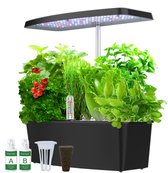 MincQ® Smart Garden – 12-Pods Hydrocultuur Kweeksysteem Binnen – Slimme Binnentuin met LED Kweeklamp – 6.5L Watertank – Automatisch Water Geven – Inclusief Zaadjes & Plantvoeding