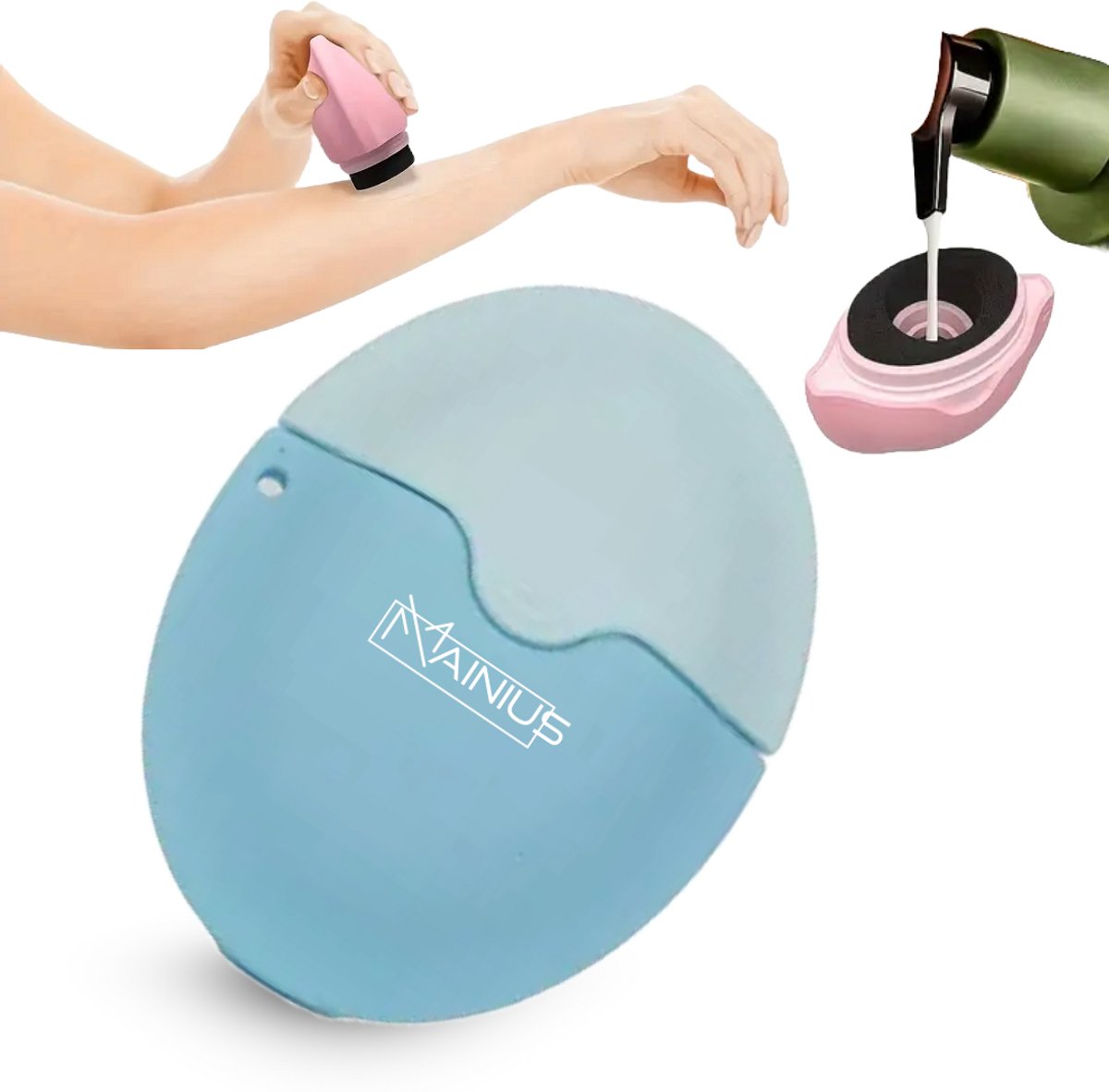 SUNBUDDY - Zonnebrand Applicator | Handsfree Zonnebrandcrème Kwast | Hervulbaar | Voor Kinderen & Volwassenen | Zomer Must-Have | Vakantie Reis Accessoire | Anti-Plak & Hygiënisch