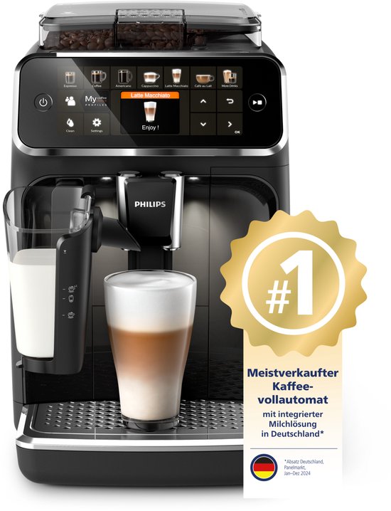 Philips LatteGo 5400 serie EP5441/50 - Espressomachine - Zwart/RVS