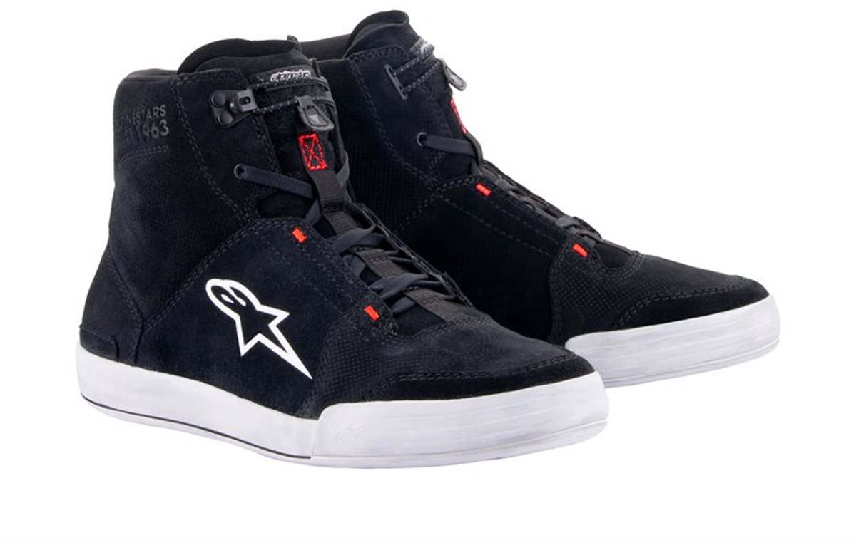 Alpinestars Chrome Zwart Cool Grijs Rood Fluo Motorschoenen - Laars