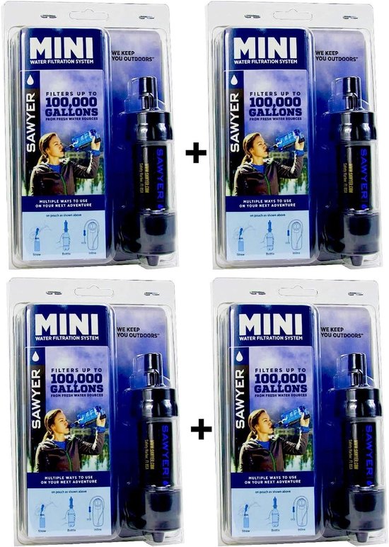Sawyer Mini SP128 waterfilter blauw | Stoic Prepper
