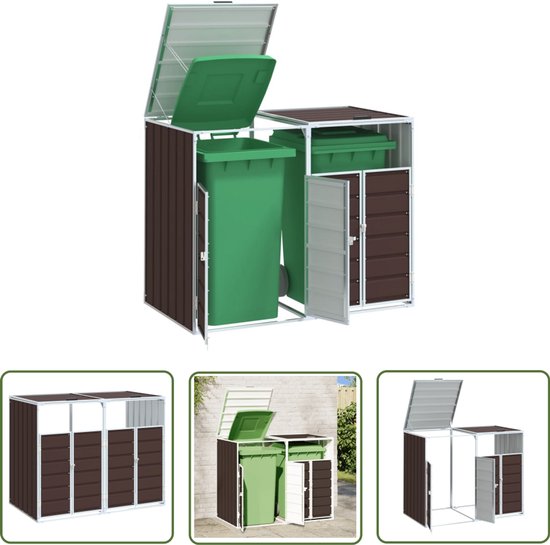 Hide® Containerombouw 2 afvalcontainers HD02406 - Kliko ombouw Hout