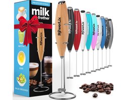 Elektrische Melkopschuimer met Roestvrijstalen Standaard - Krachtige Mini Drankmixer voor Latte en Cappuccino