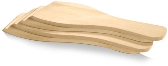 Stapel houten spatels.