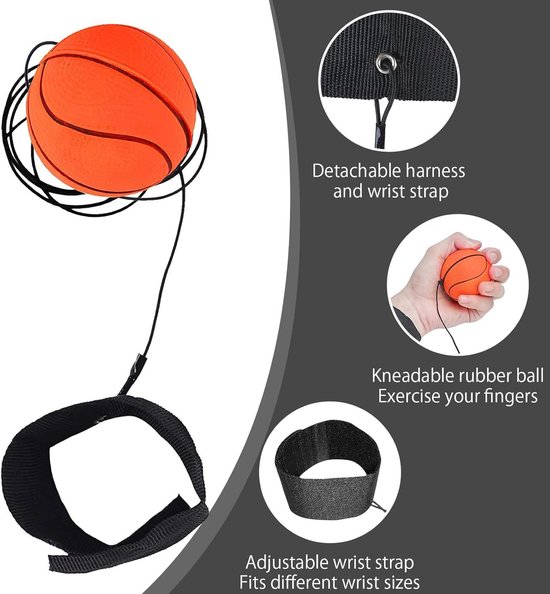Vueinrg 4 Balles Sautantes Avec Ficelle Élastique – Ballon Poignet Retour Automatique, Entraînement Coordination Et Réflexes, Jeu Extérieur Enfant Et Adulte, Cadeau Sportif