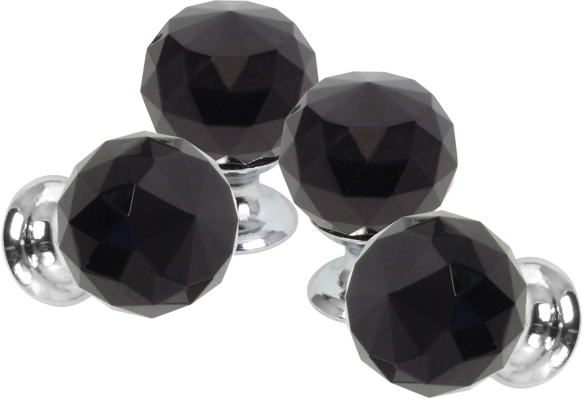 Domino® Meubelknop CRYSTAL PALACE C30mm M6 – ZWART - 4 stuk - Hoge Kwaliteit Kastknop Deurknop - Deurknoppen voor kasten - Deurknopjes Meubelknoppen - Keukenkast Grepen - Ladeknop - Ladegreep - Kastgrepen