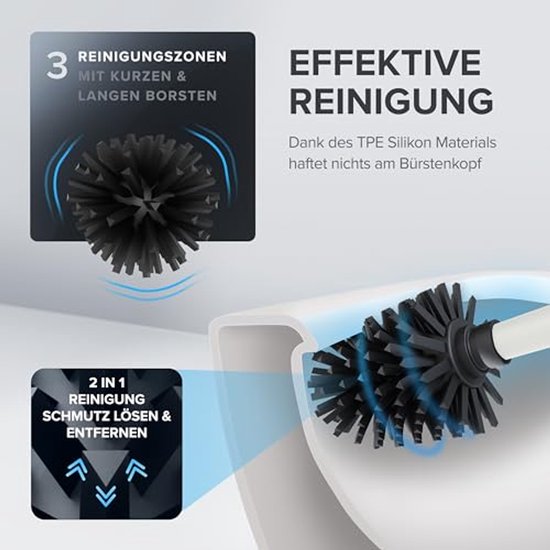Doodadeals® Siliconen Toiletborstel met Houder - Hygiënisch - Hangend