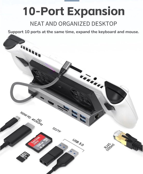 Para Rog Ally Docking Station Steam Deck 10 En 1 Dock 5 Usb | Meses sin interés