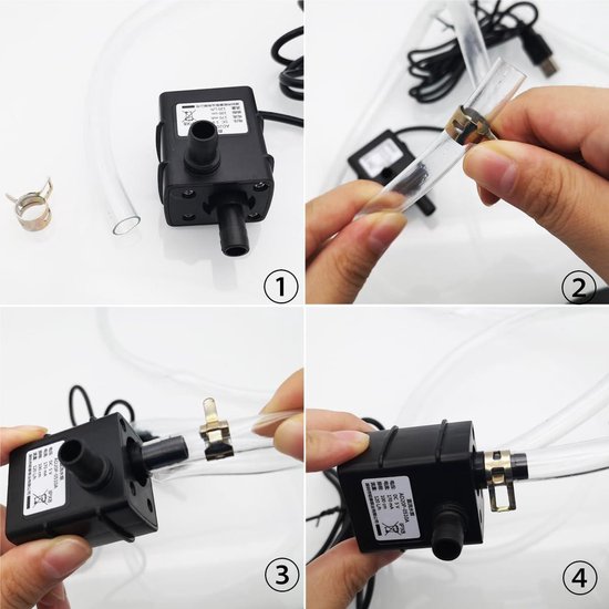 Mini pompe à eau submersible USB (DC 5 V 1-3 W 200 L/H) réglable ultra Mini pompe à eau submersible USB (DC 5 V 1-3 W 200 L/H) réglable ultra