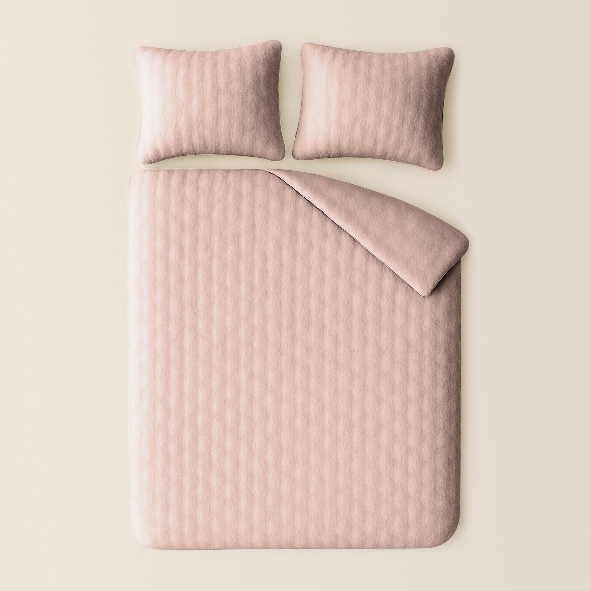 Zydante Dekbedovertrek Set 200x220 + 2*60x70 cm - Rabbit Bubble - Oud Roze