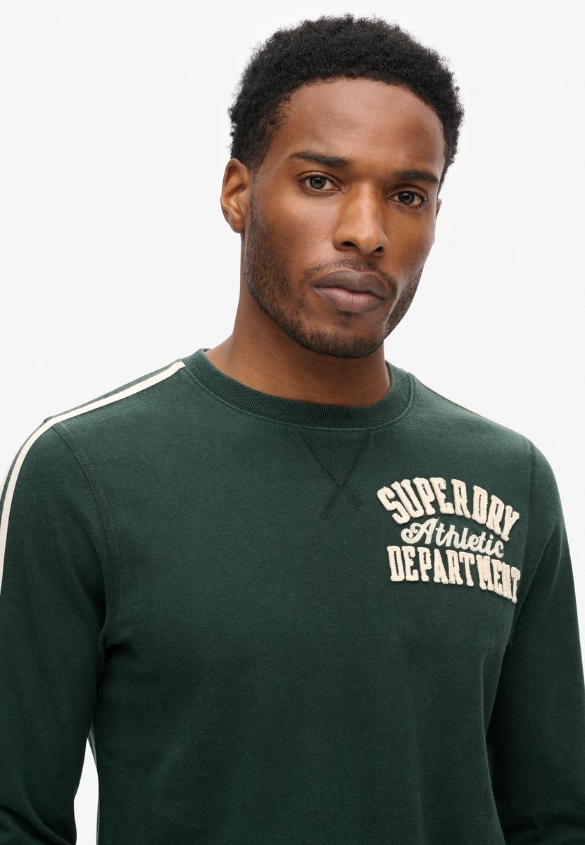 Superdry Vintage Athletic gestreepte top met lange mouwen Heren Tops Groen