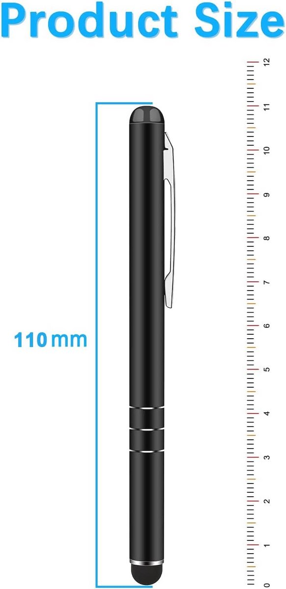 Dailygoody - Stylus Pen Universeel - 5 Stuks - Lichtgewicht en Handig - Kras- en Vingerafdrukbestendig - Geschikt voor Smartphone en Tablet - Perfect ... — afbeelding 3