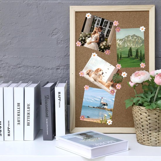 Giantree 20 stuks bloemige prikspelden, bloemen, punaises, nauwkeurige punaises, creatieve decoratieve prikborden, naalden, pin-naalden, schattige punaises voor doe-het-zelf prikbord, kurkbord