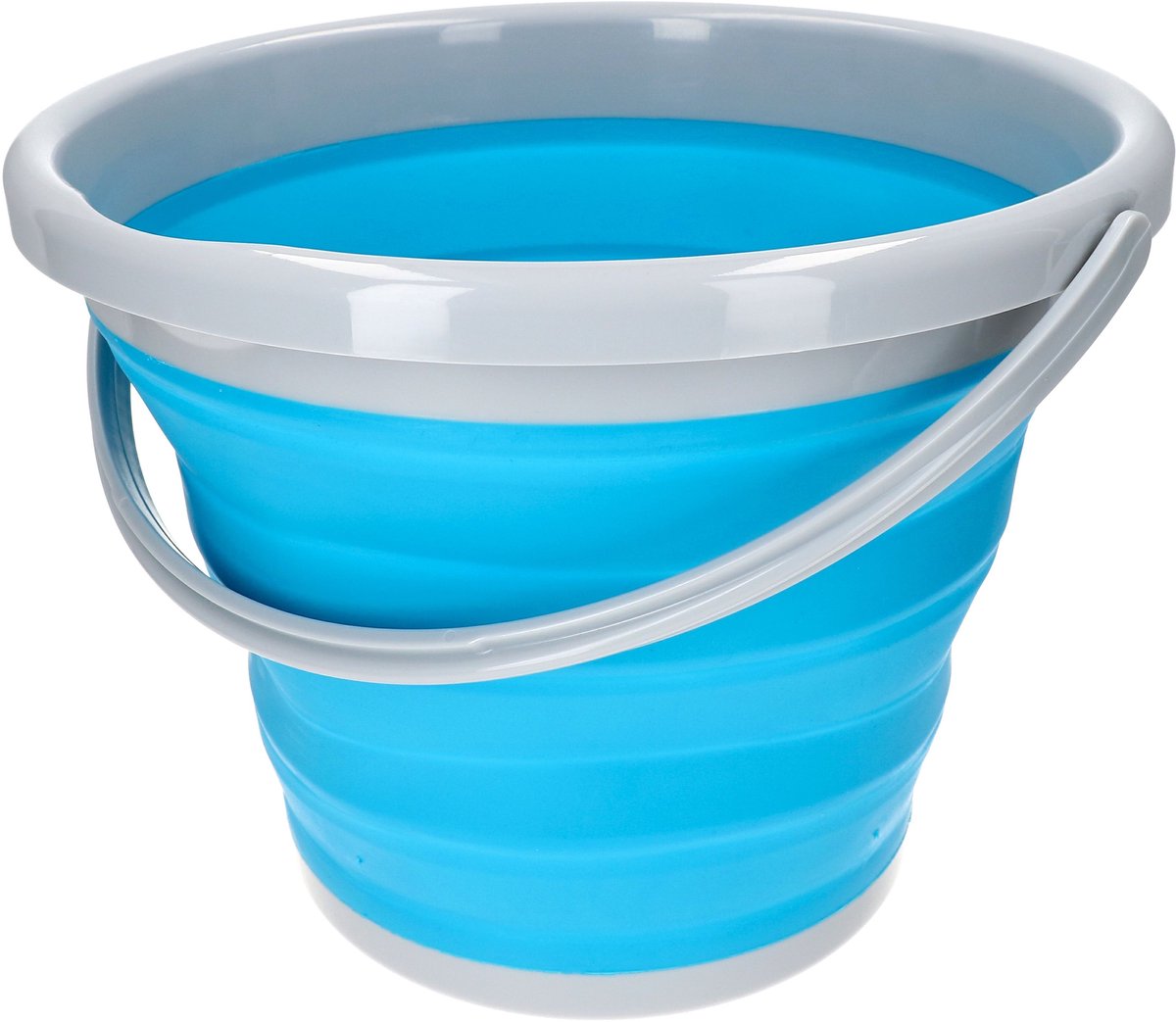Opvouwbare emmer 10 liter turquoise