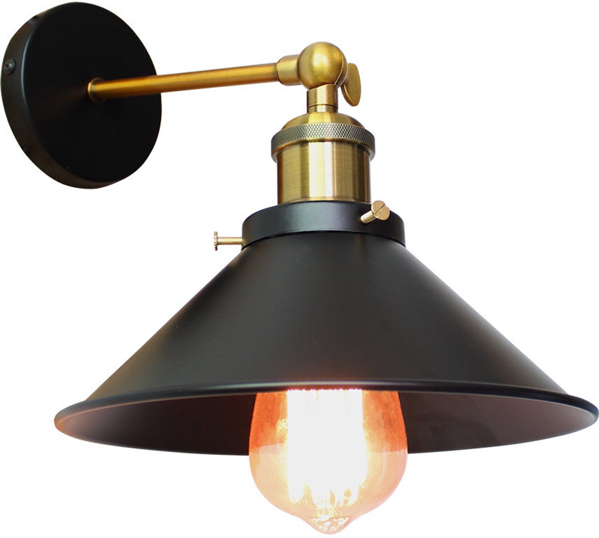Wandlamp Industrieel Verstelbaar E27 Vintage Wandarmatuur Slaapkamer 22cm Wandverlichting 