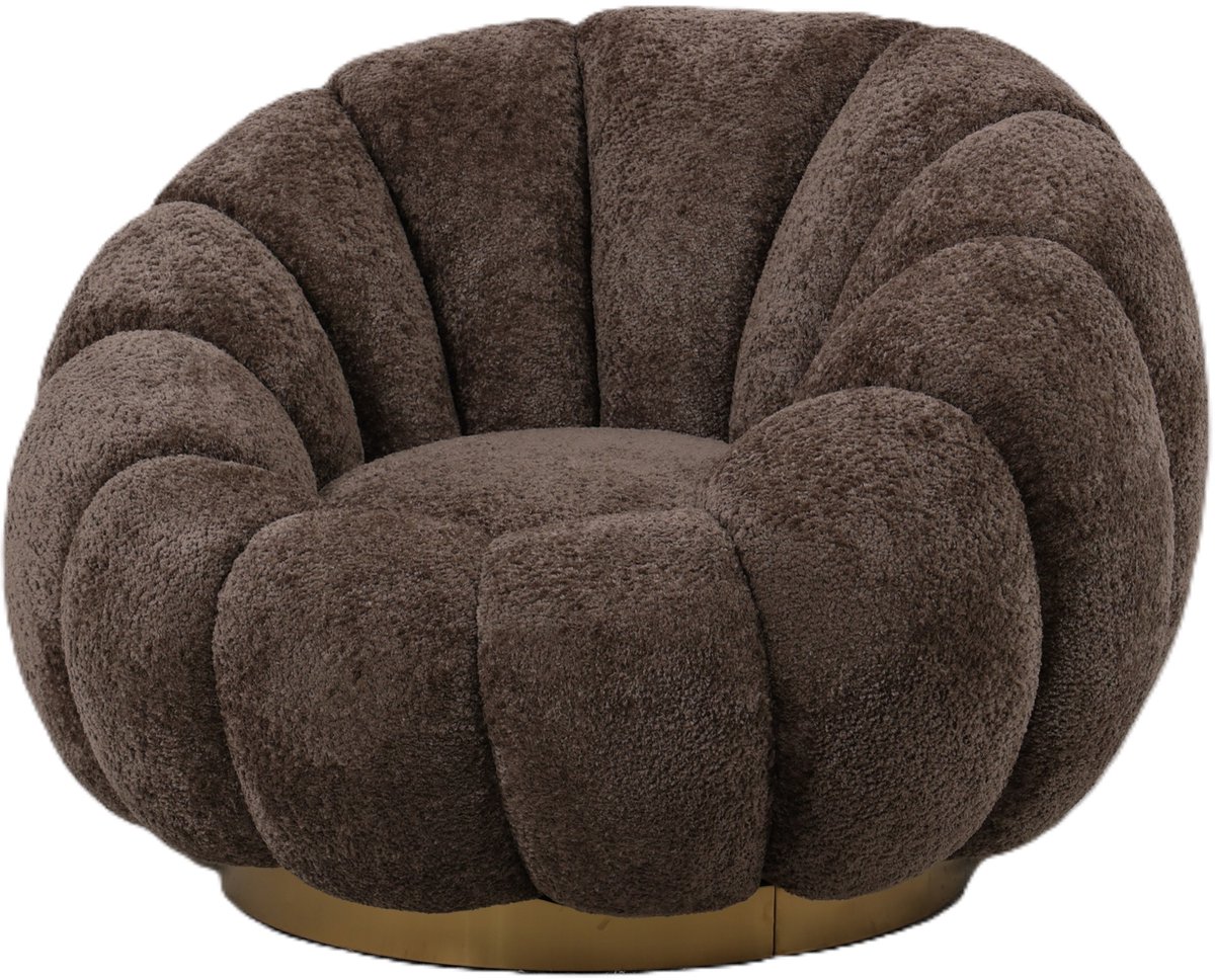 PTMD Daisy Fauteuil Antelope Euphoria 6 Gold Base Goud
