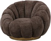 Fauteuil Daisy PTMD Antelope Euphoria 6, base Gold