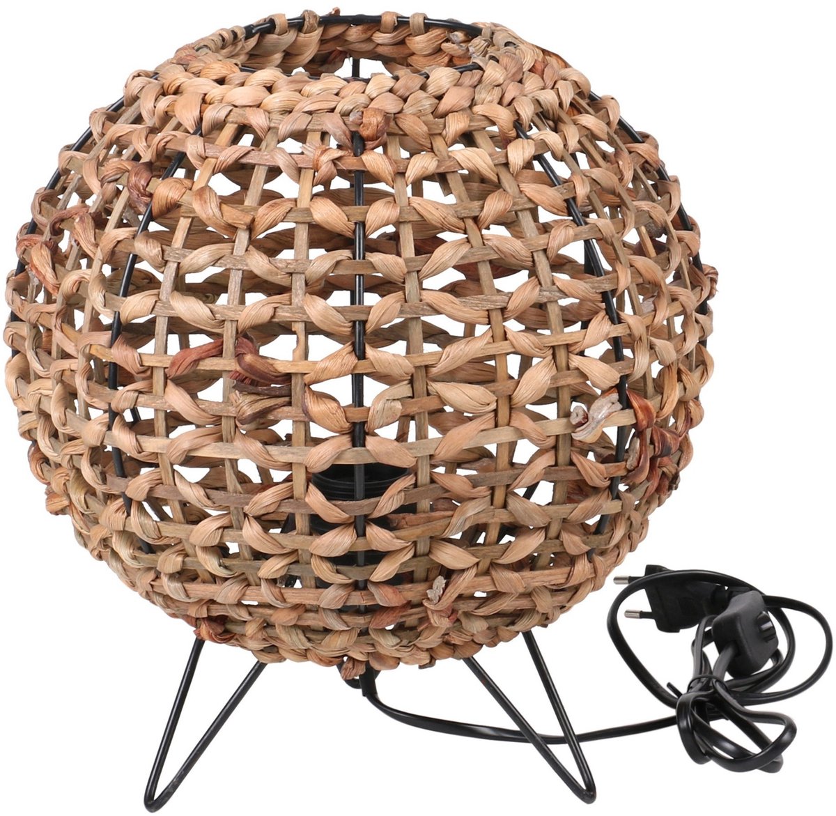 Natural Living Tafellamp Bali - zeegras - rond/bol - 30 cm - Boho/Ibiza stijl - natuurlijk wonen