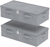 Boîtes de rangement pliables Unyqoos ® avec couvercle et fermeture éclair pour une organisation optimale sous le lit